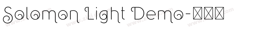 Solomon Light Demo字体转换 Solomon Light Demo字体转换